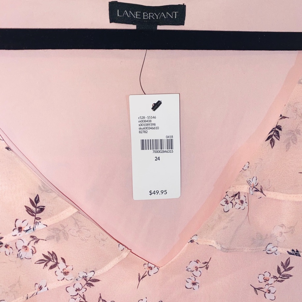 Pink Floral Ruffle Top - Picture 2 of 3